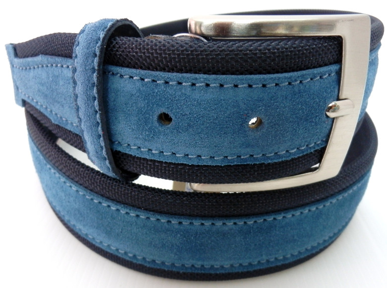 Cintura in tela + camoscio bordo Sughero - Jeans - mm40